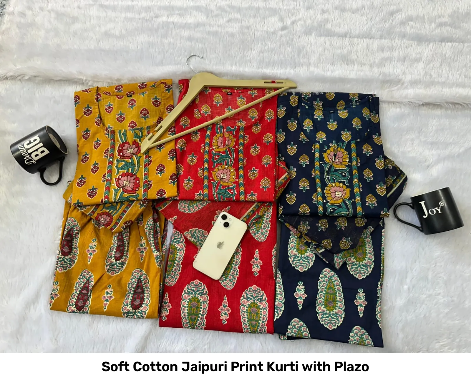 Soft Cotton Jaipuri Print Kurti with Plazo 7