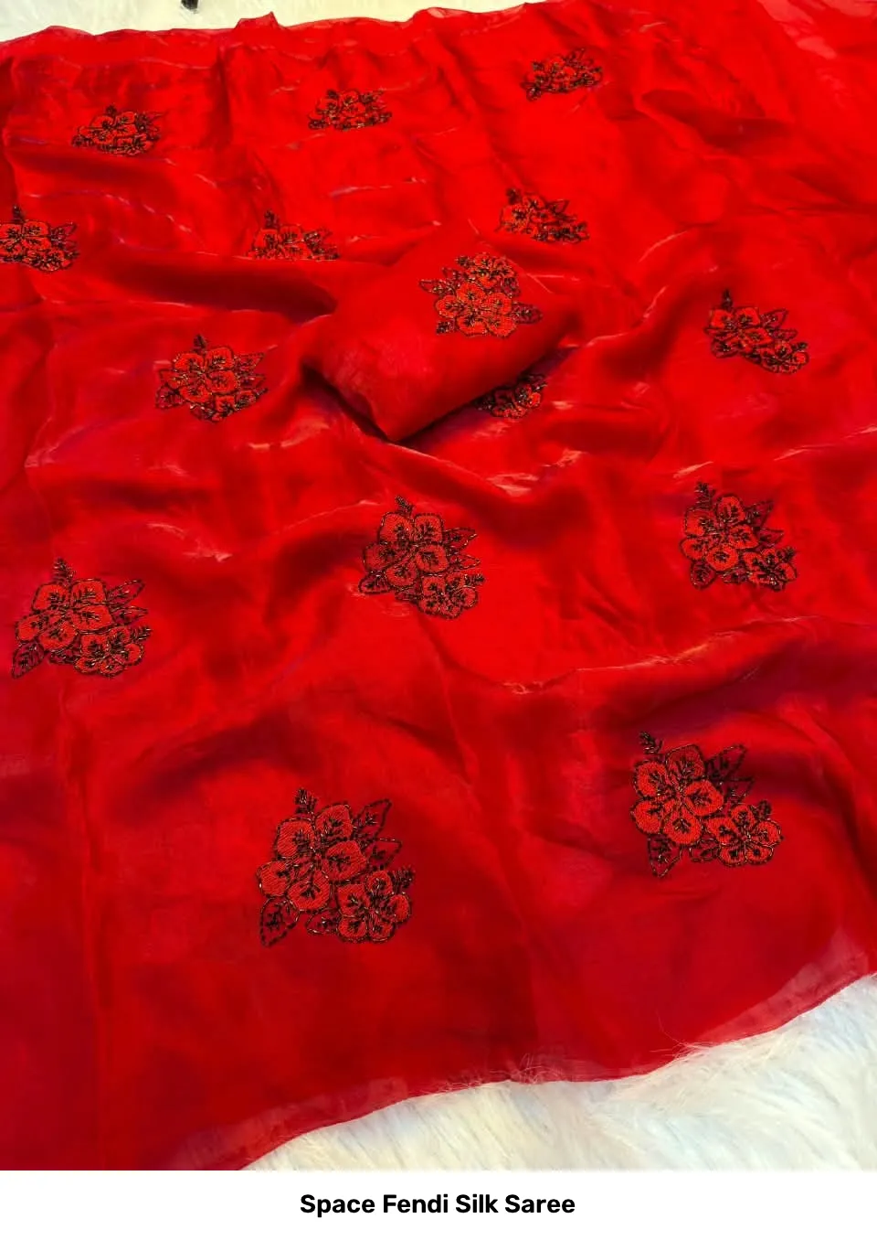 Space Fendi Silk Saree 2