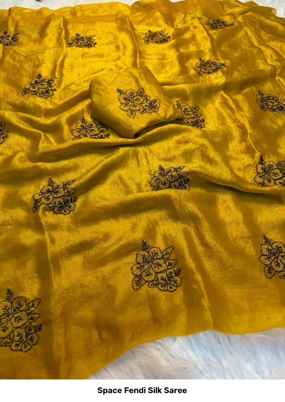 Space Fendi Silk Saree 3