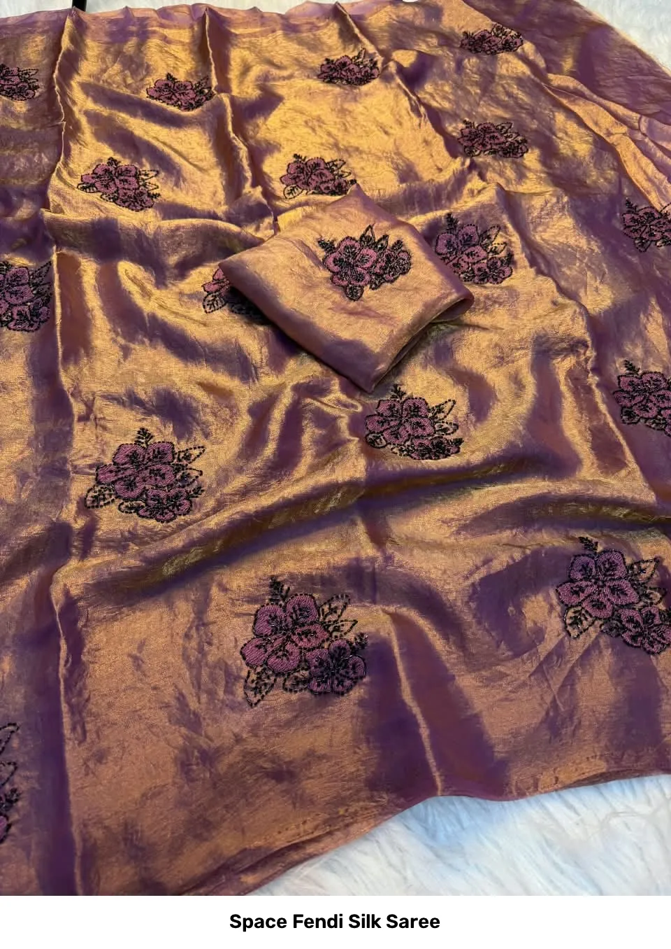 Space Fendi Silk Saree 4