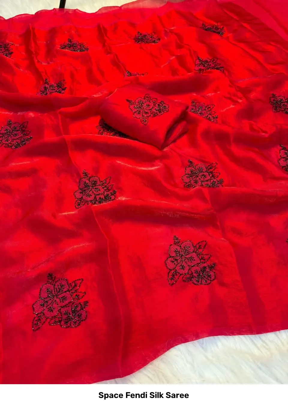 Space Fendi Silk Saree 7