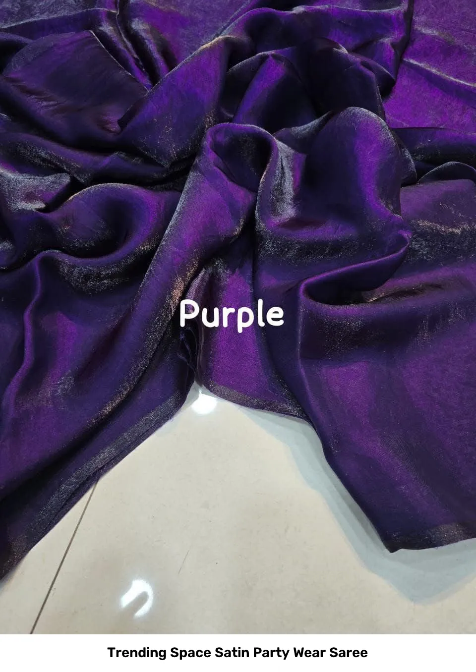 Trending Space Satin Party Wear Saree 13