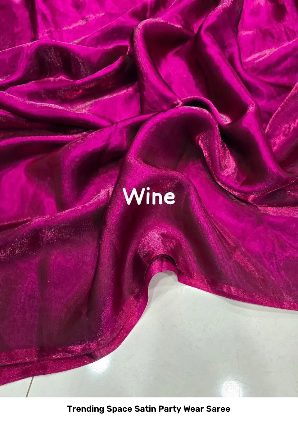Trending Space Satin Party Wear Saree 2