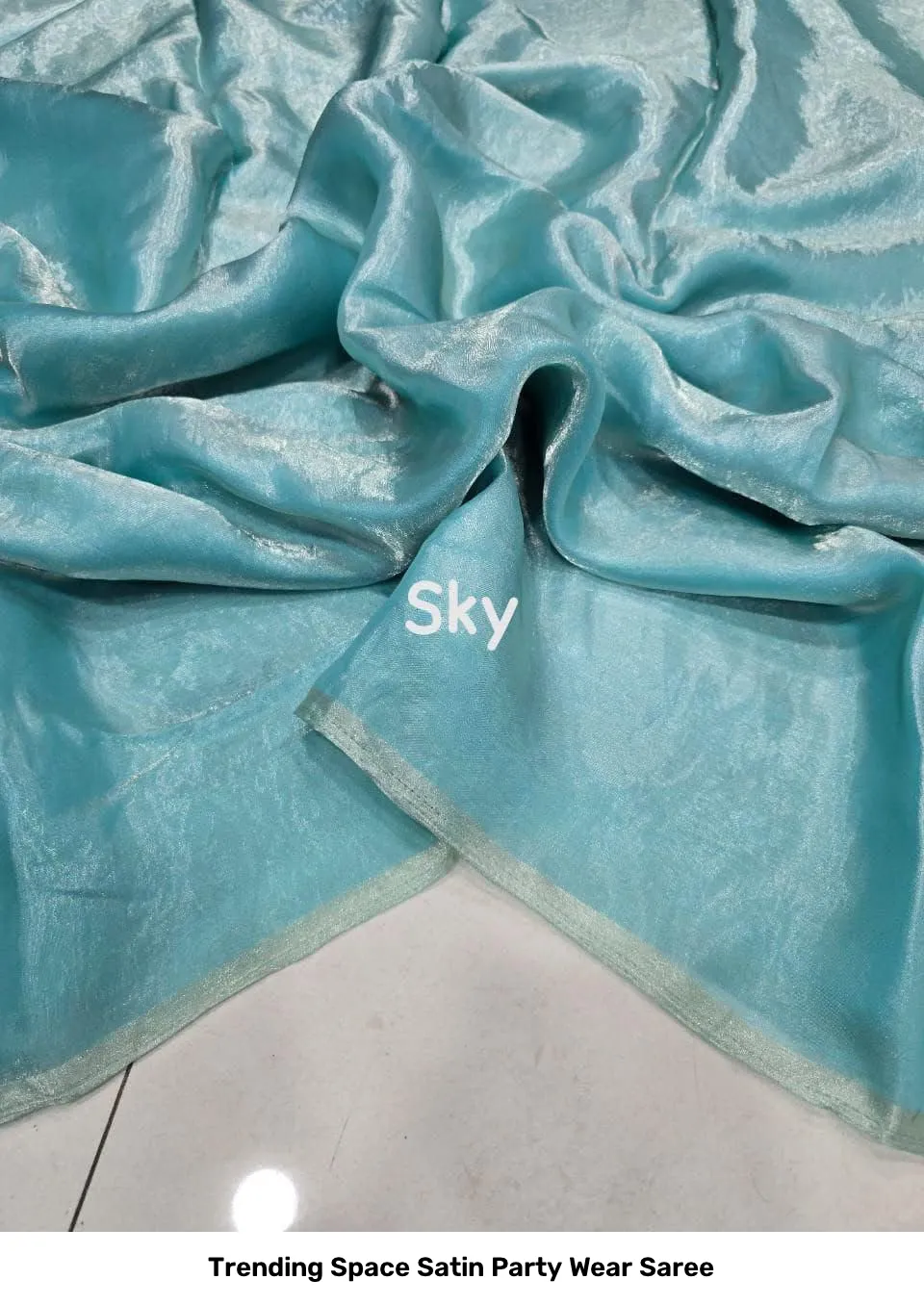 Trending Space Satin Party Wear Saree 5