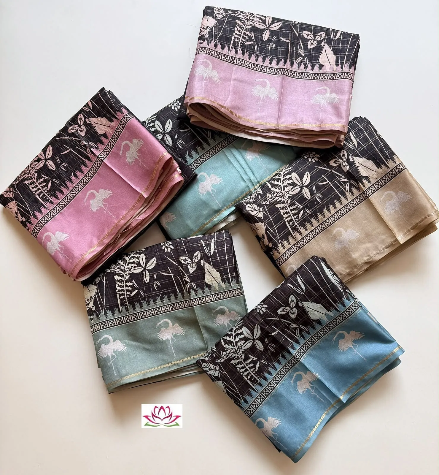 Tussar Viscose Double Check Saree